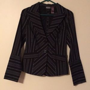 Bisou Bisou Michele Bohbot Black Diagonal Stitch